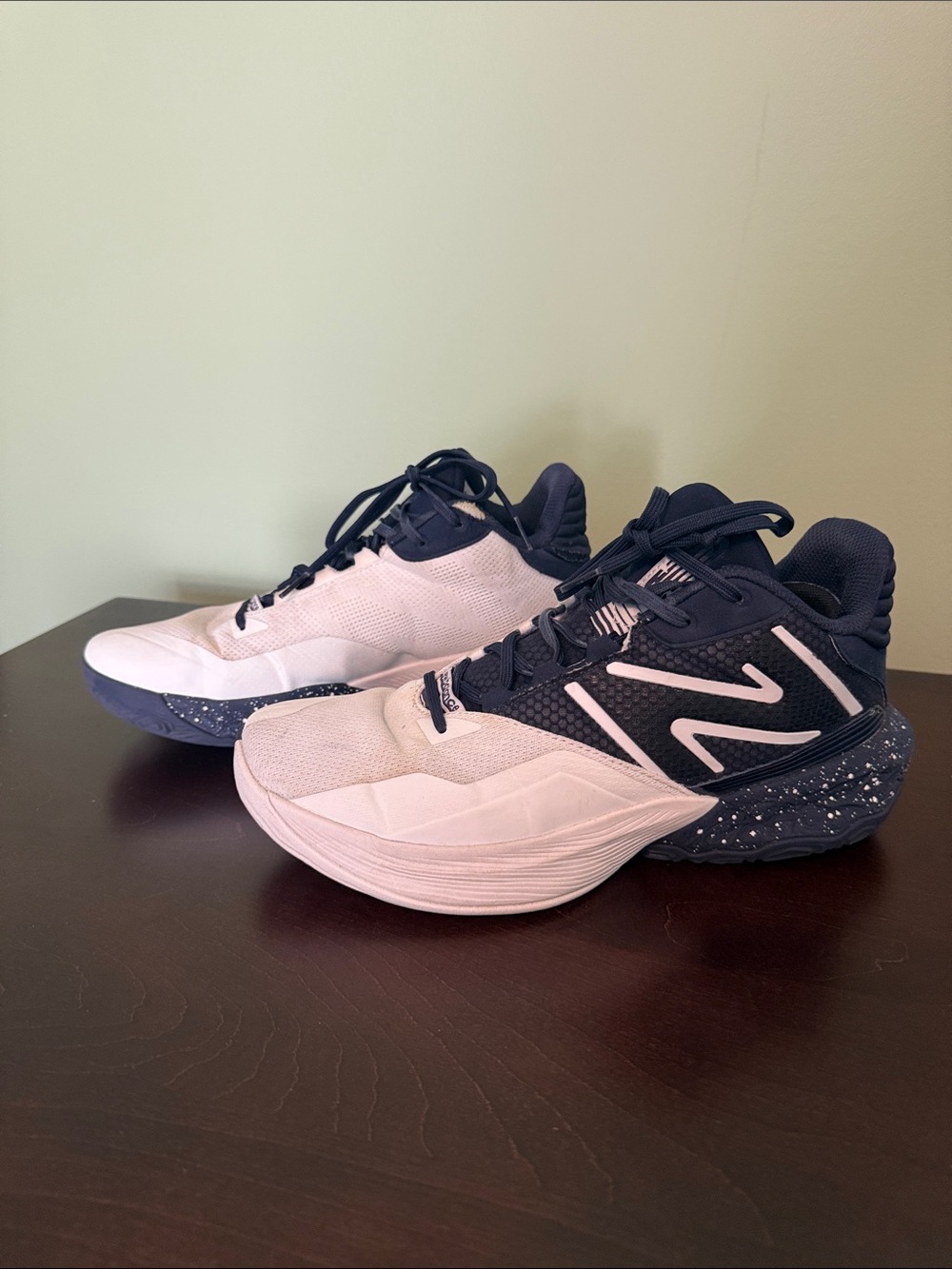 New Balance Mens navy and white basketball sneakers